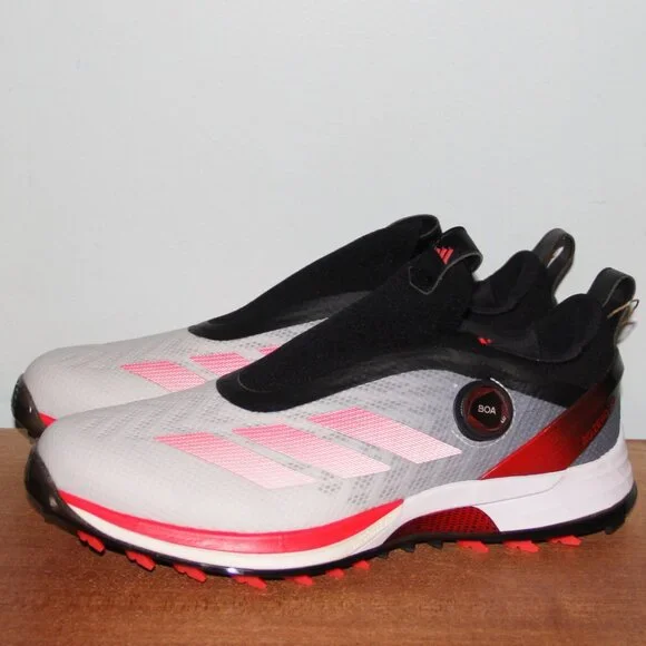 Adidas Adizero ZG BOA Spikeless Golf Shoes Mens 11 White Black Red